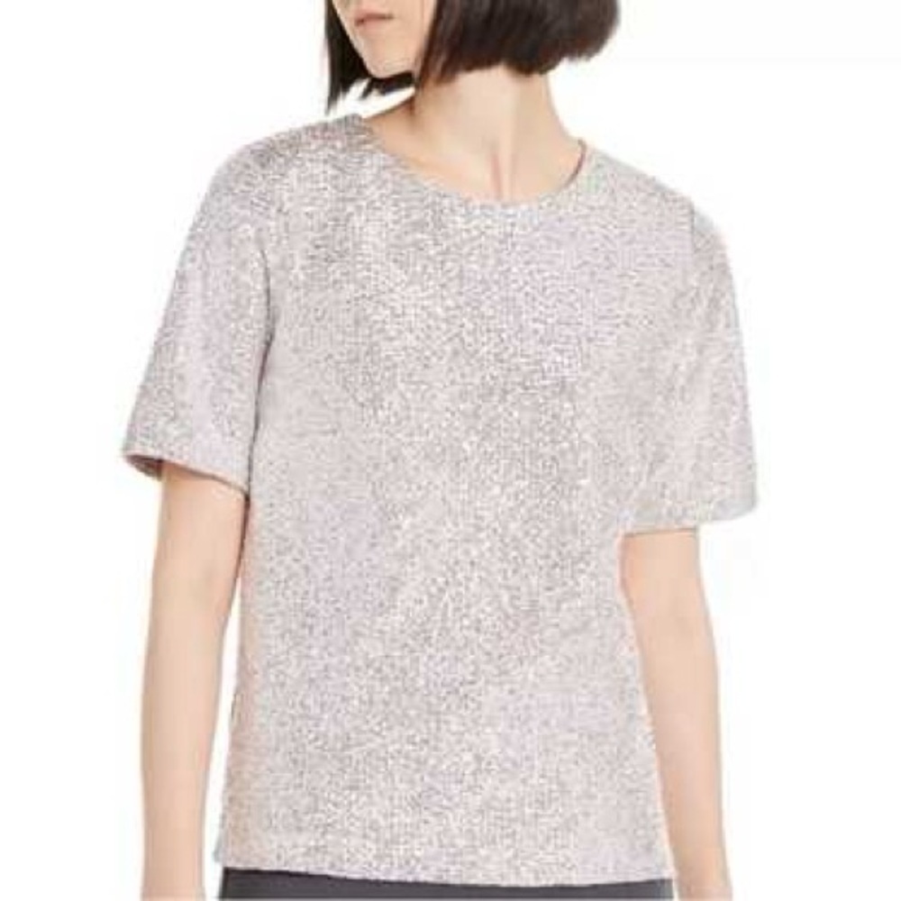 Shimmering Pink Short Sleeve Top